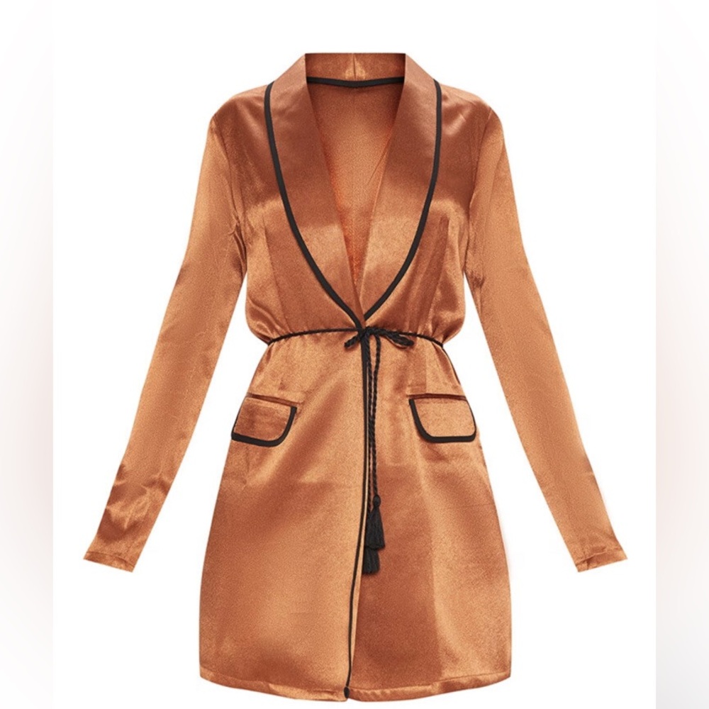 PrettyLittleThing Rust Blazer Dress